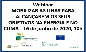 16 de junho, Webinar Mobilizar as ilhas para alcançarem os seus objetivos na energia e no clima